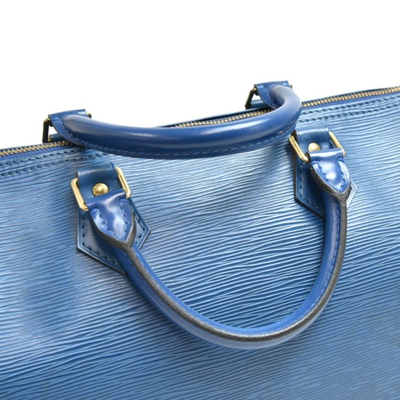 LOUIS VUITTON Vintage Speedy 30 Blue Epi Leather City Handbag - Picture 7 of 11